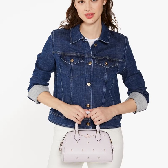 NWT💃Kate Spade Madison Studded Faux Pearls Duffle Crossbody Purse Bag - Picture 5 of 12